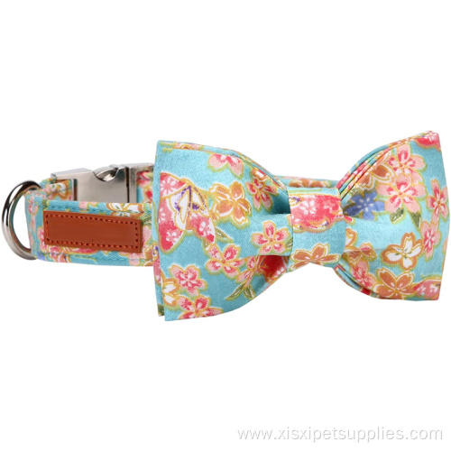 Bow Tie Printed Custom Pattern Dog Neck Collars